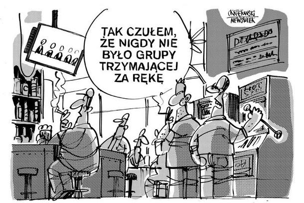 Grupa trzymająca za rękę