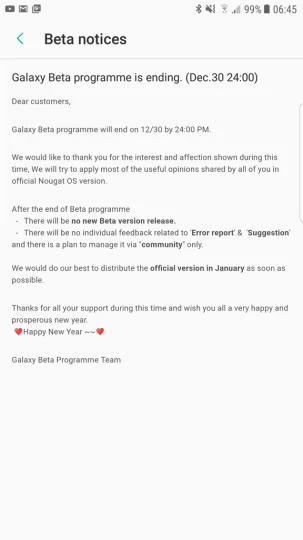 Samsung dziś kończy Galaxy Beta Program