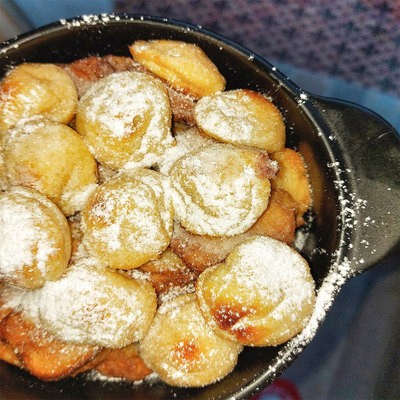 Almás aebleskiver – dán palacsinta golyó (cukormentesen)