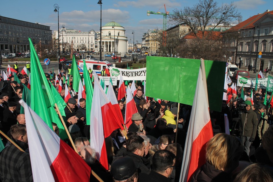 Protest rolników w Warszawie