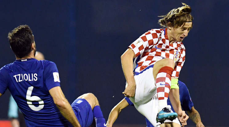 Luka Modric szerezte a
horvátok első gólját, csapata
vezére volt / Fotó: AFP