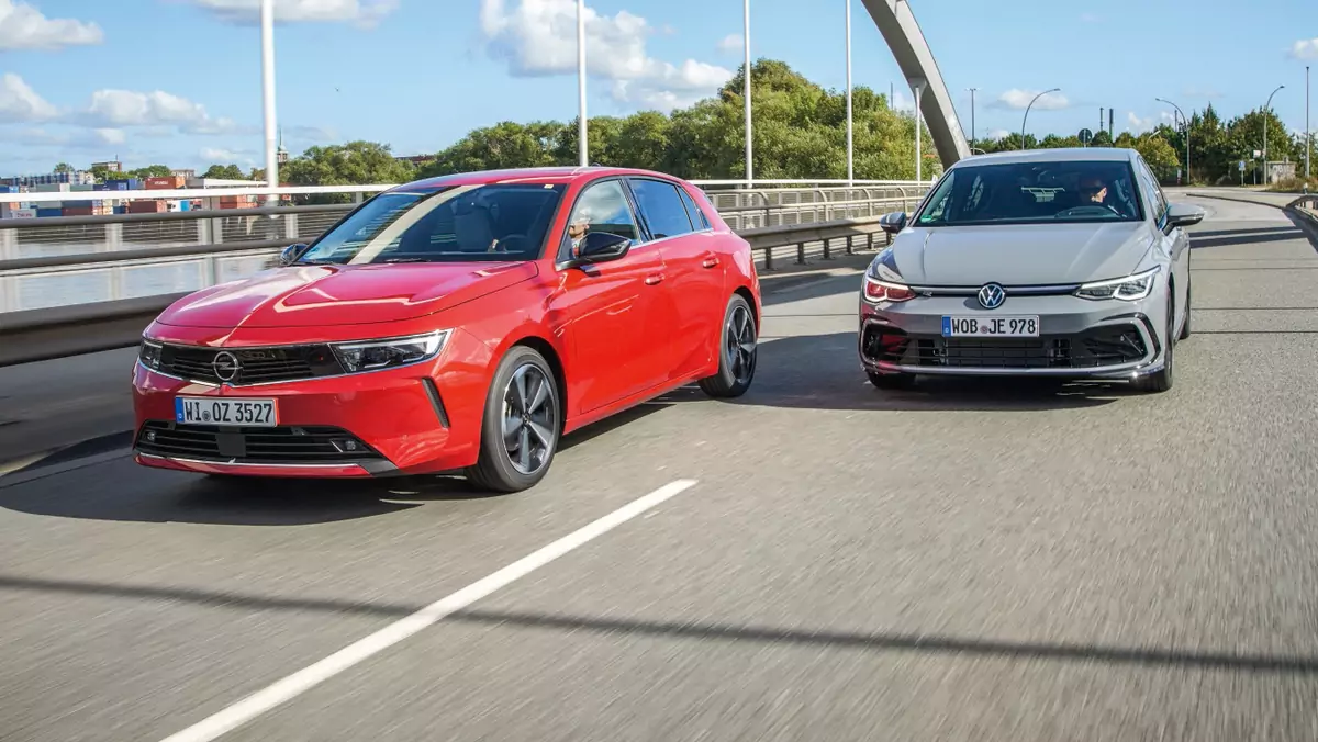 Opel Astra i Volkswagen Golf 2022 - porównanie