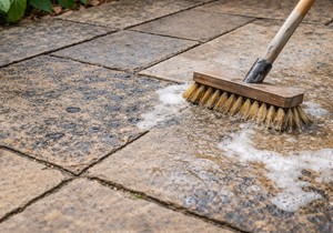 Čišćenje crnih fleka sa popločanih površina