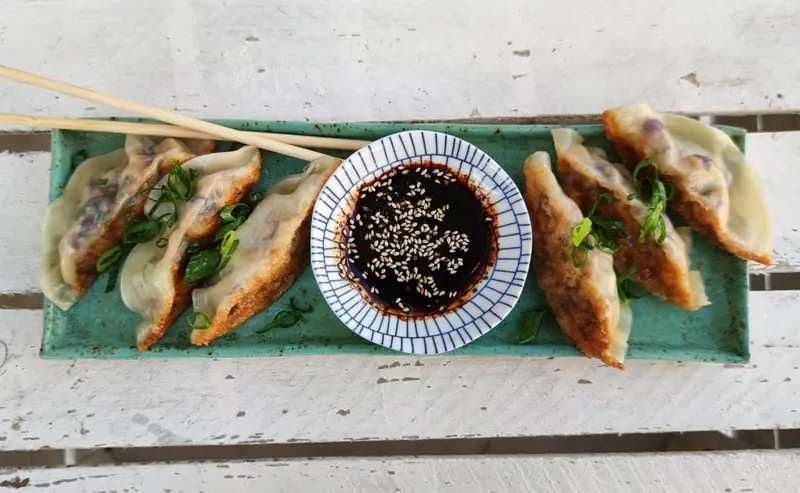 Pierożki gyoza z wege menu Po Pierwsze w Białymstoku