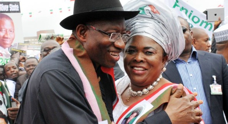 Goodluck Jonathan and wife Patience