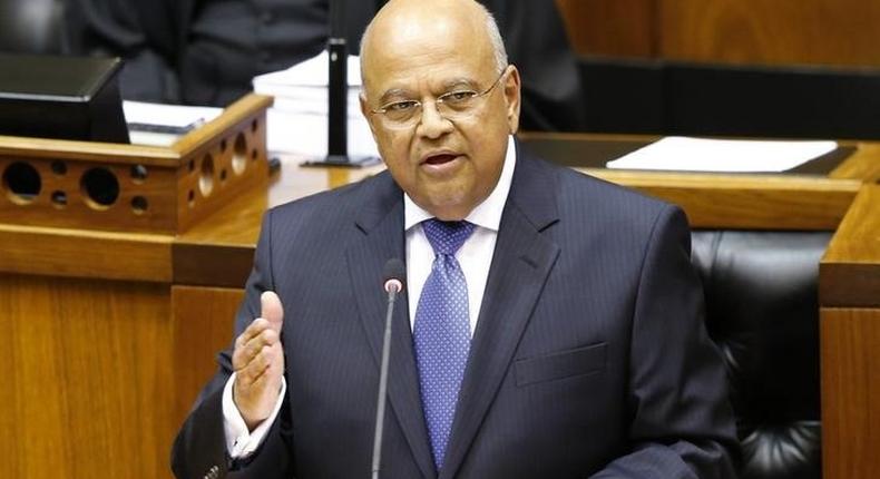 South Africa's Finance Minister Pravin Gordhan delivers his 2014 budget address at Parliament in Cape Town February 26, 2014. REUTERS/Mike Hutchings