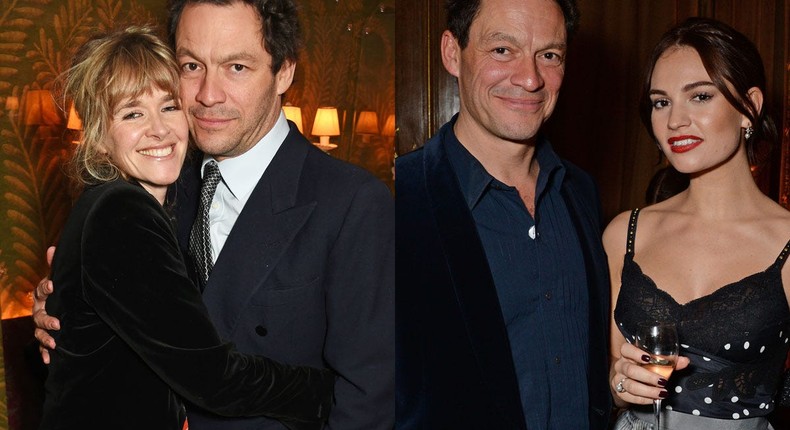 Catherine Fitzgerald is married to Dominic West, who was photographed kissing Lily James.David M. Benett / Getty Images; David M. Benett / Getty Images