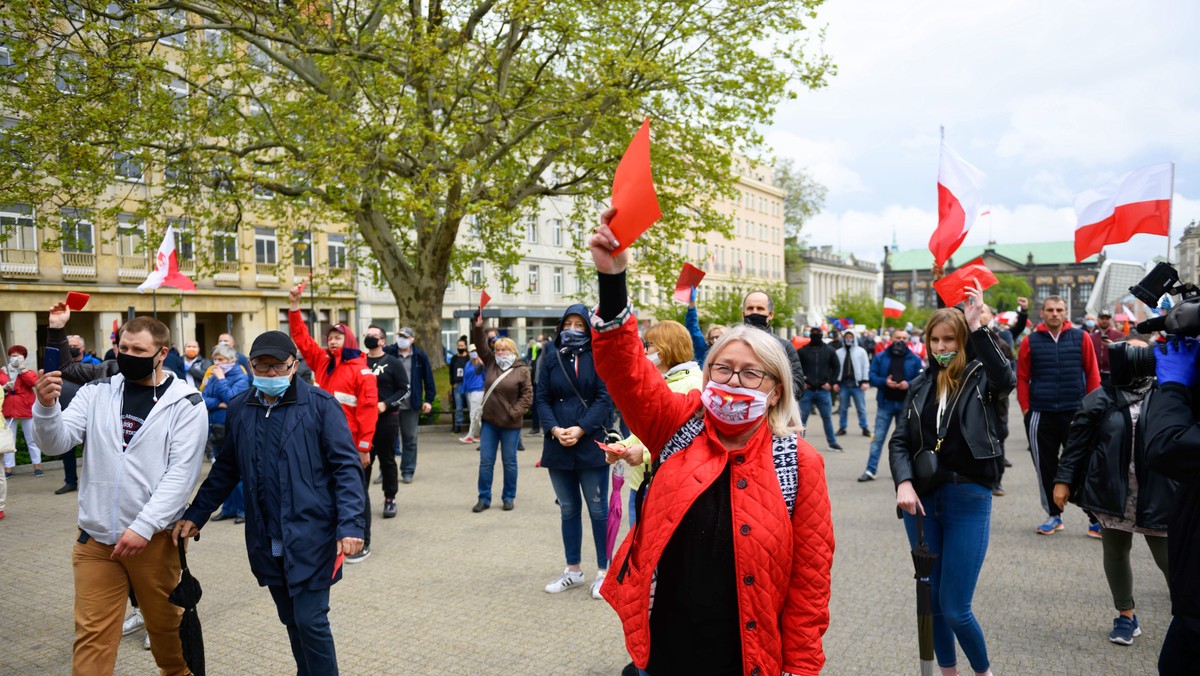 Protest antyrządowy w Poznaniu