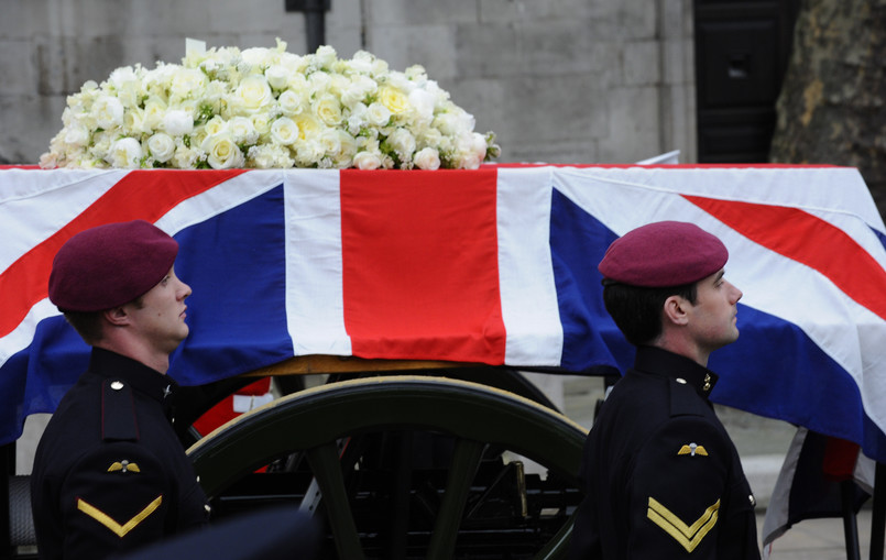 Ponad 2 tysiące gości w katedrze świętego Pawła i tysiące osób na ulicach Londynu pożegnały Margaret Thatcher.