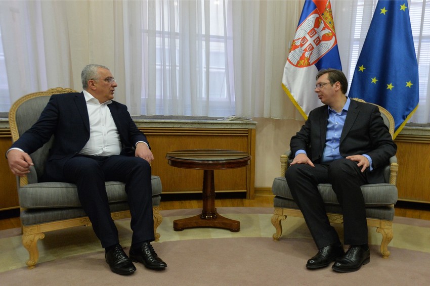 Andrija Mandić i Aleksandar Vučić danas u Vladi Srbije