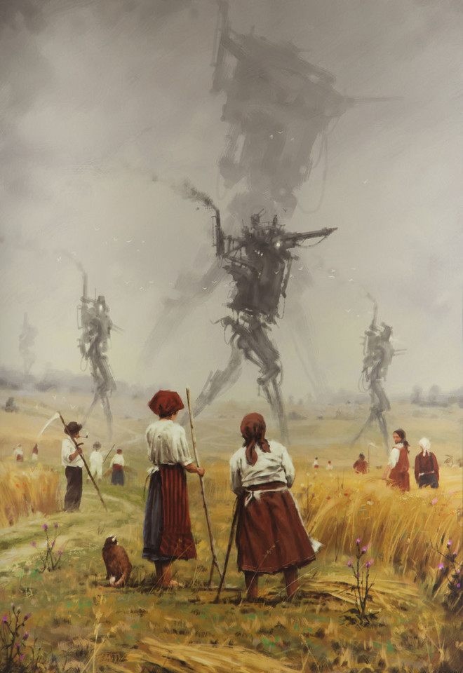 Jakub Różalski, "Marsz żelaznych strachów na wróble" (2018)