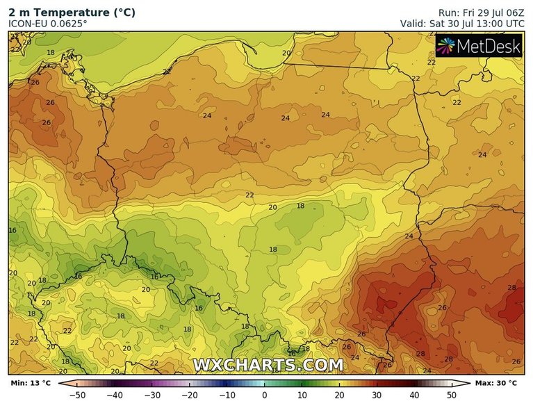 Temperatura wyraźnie spadnie