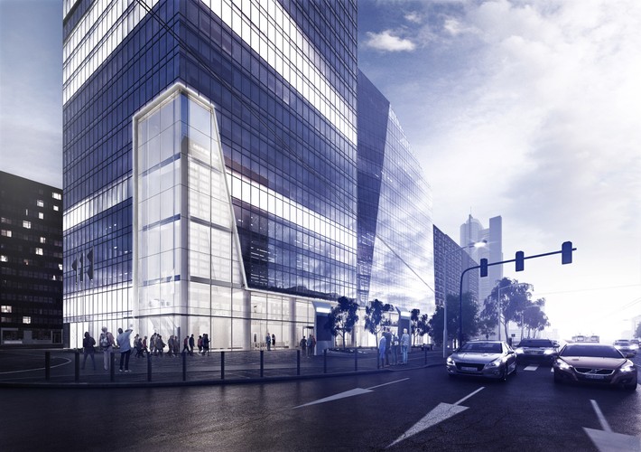 Obecnie trwa budowa ścian szczelinowych budynku, platformy roboczej do dalszych robót. Następnie ruszy budowa podziemnego 5-poziomowego parkingu. Prace potrwają 12 miesięcy. Budowa całej wieży Q22 ma zakończyć się w I kwartale 2016, a koszt inwestycji wyniesie 500 mln zł. <a href=' http://forsal.pl/artykuly/715135,w-centrum-warszawy-wyrosnie-nowy-155-metrowy-drapacz-chmur.html' target='_blank' style='color: blue'>Kliknij tutaj, aby zobaczyć więcej zdjęć inwestycji wraz ze szczegółowym opisem</a>.