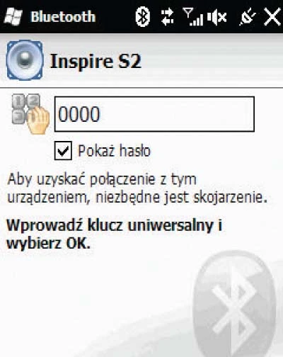 Aby dwa urządzenia Bluetooth nawiązały ze sobą połączenie, wymagany jest tak zwany proces parowania, czyli mówiąc prosto - dogadania się ich ze sobą. Transmisje Bluetooth są szyfrowane, dlatego podczas parowania trzeba w obu urządzeniach podać ten sam kod dostępu . Na szczęście operację tę dla danej pary urządzeń należy wykonać tylko jednokrotnie. Raz sparowane urządzenia będą nawiązywać połączenia automatycznie.