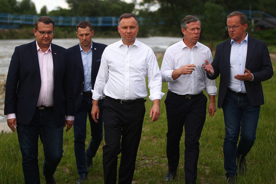 Wybory prezydenckie 2020. Andrzej Duda odwiedził zalane