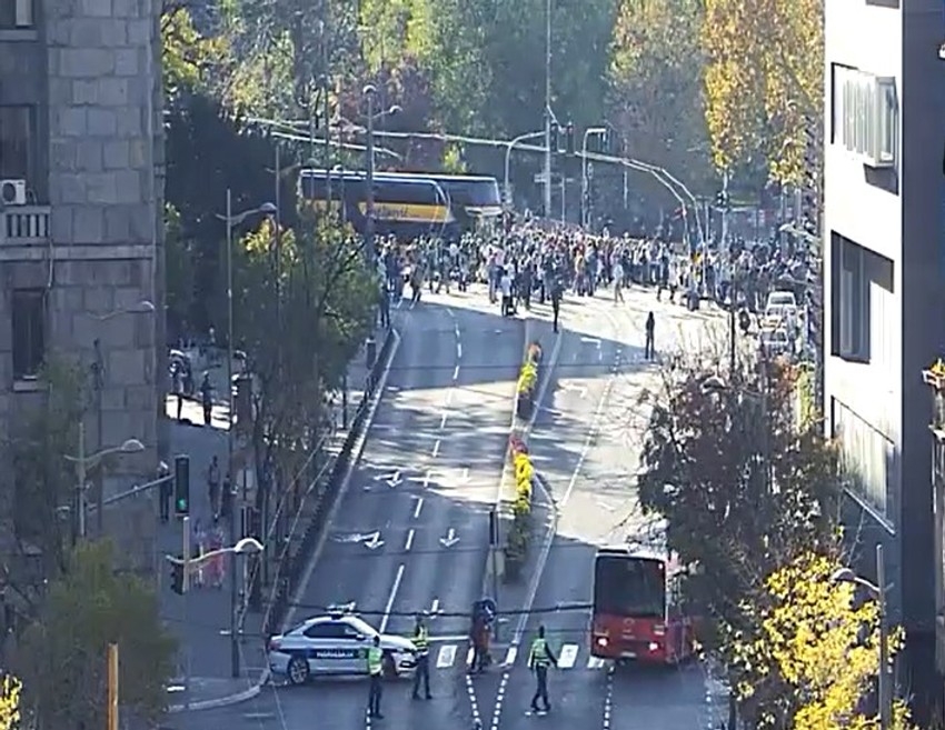 Blokiran saobraćaj, ugao Takovske i Bulevar kralja Aleksandra
