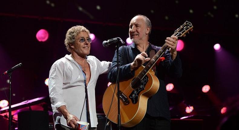 The Who band mates - Roger Doltrey and Pete Townshend