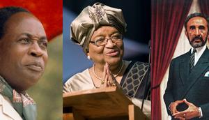 Dr Kwame Nkrumah, Ellen Johnson Sirleaf and Haile Selassie