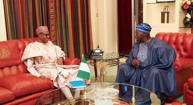 President Muhammadu Buhari and former president, Olusegun Obasanjo