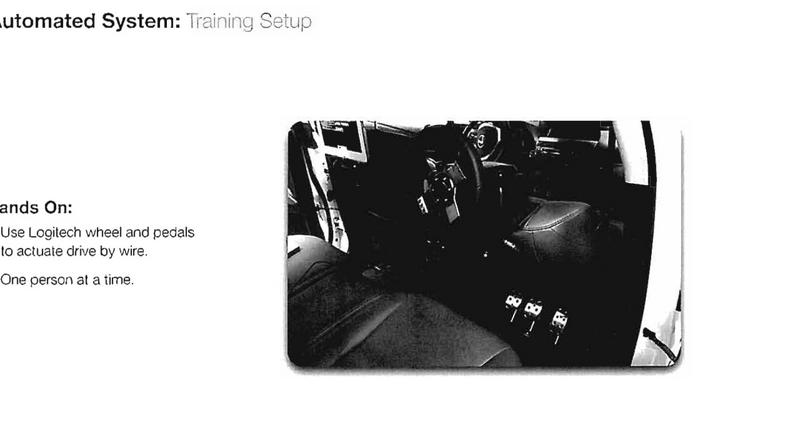 A page from Apple's filing with the California DMV, illustrating its driver training procedures.