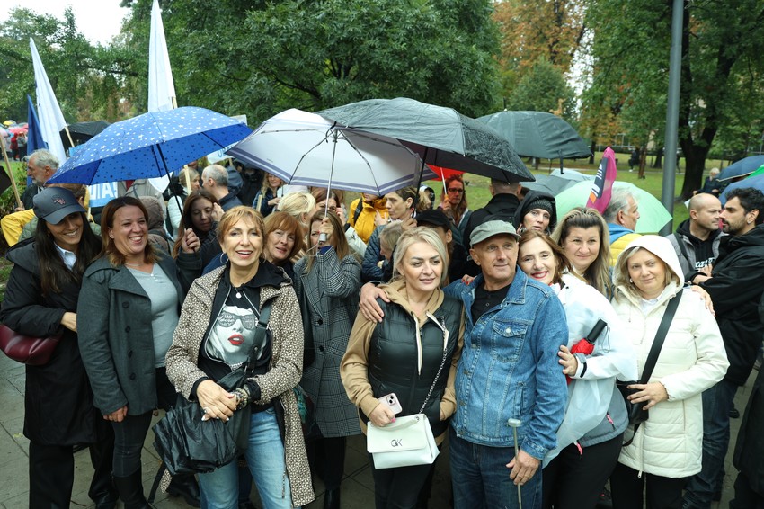 Prosvetni radnici u parku Manjež u Beogradu