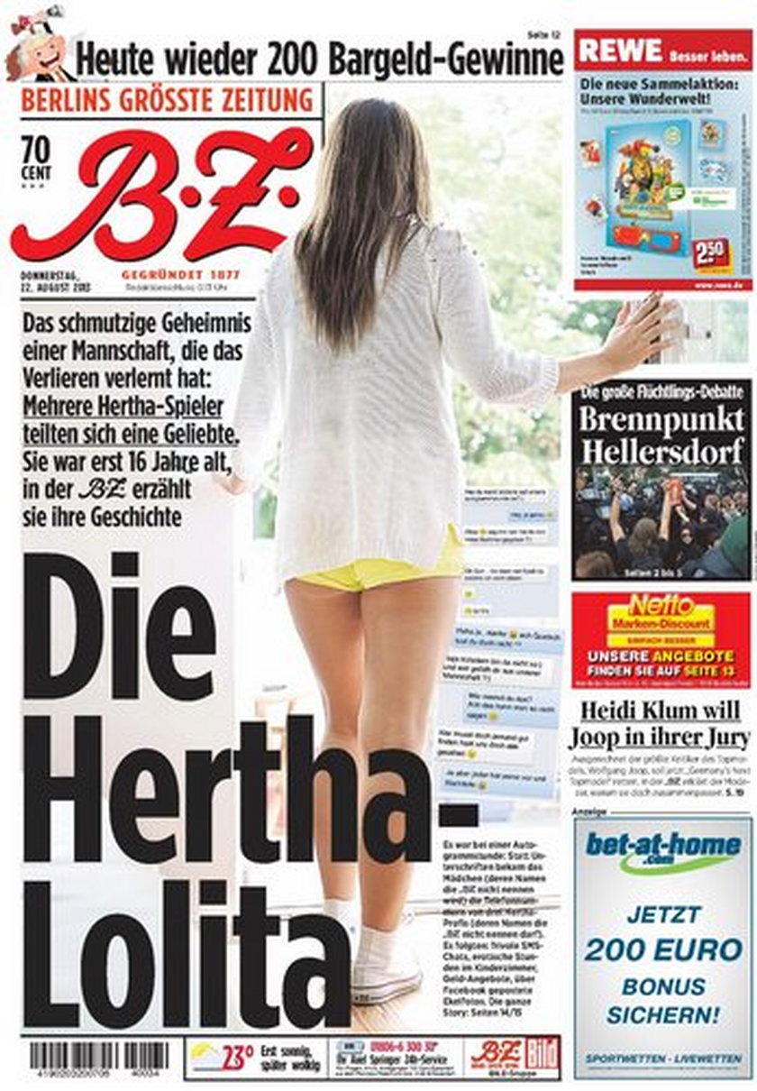 Seks-skandal w zespole Herthy Berlin