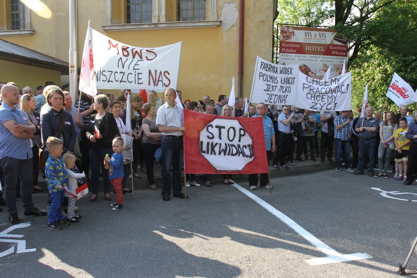 Protest mieszkańców Łańcuta w obronie Polmosu