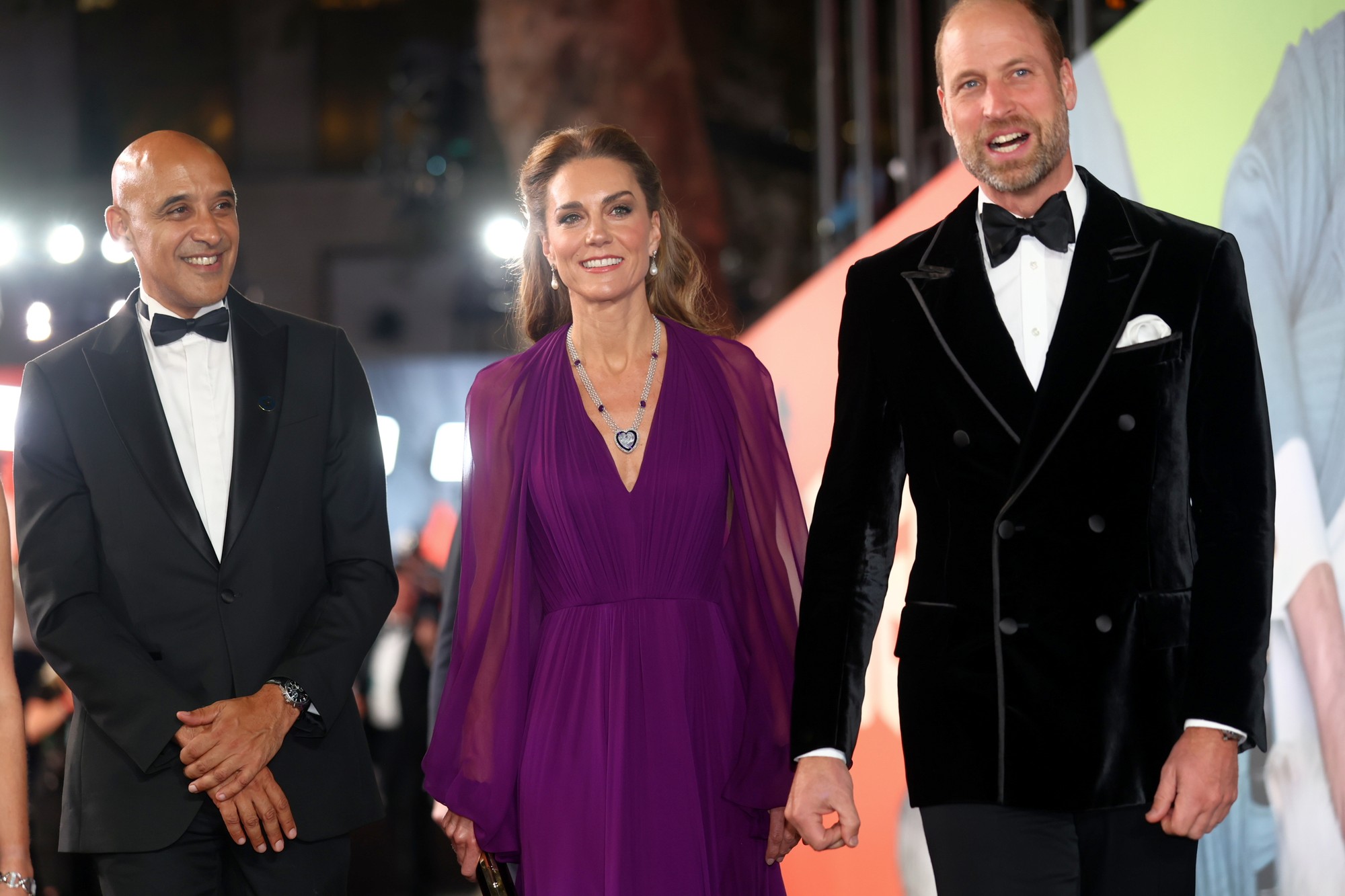 Britský princ William a princezná Kate na premiére filmu Digger v Londýne.
