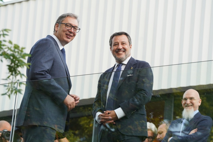 Aleksandar Vučić i Mateo Salvini