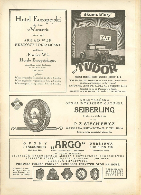 Reklamy motoryzacyjne w latach 30.