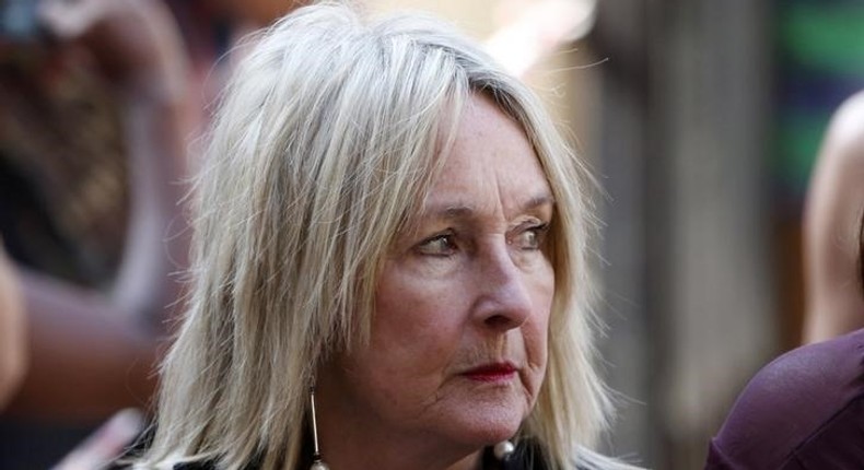 June Steenkamp, mother of Reeva Steenkamp, arrives at the North Gauteng High Court in Pretoria October 14, 2014. REUTERS/Mike Hutchings