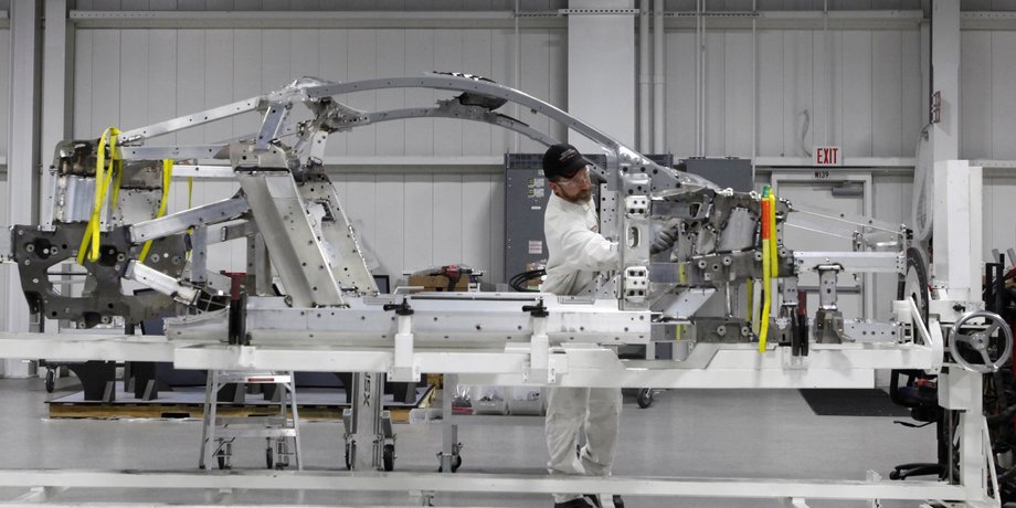 Honda Motor Co's Acura NSX luxury sports car is seen in assemble line at the company's Performance Manufacturing Center in Marysville, Ohio, U.S., November 11, 2016. Picture taken November 11, 2016.