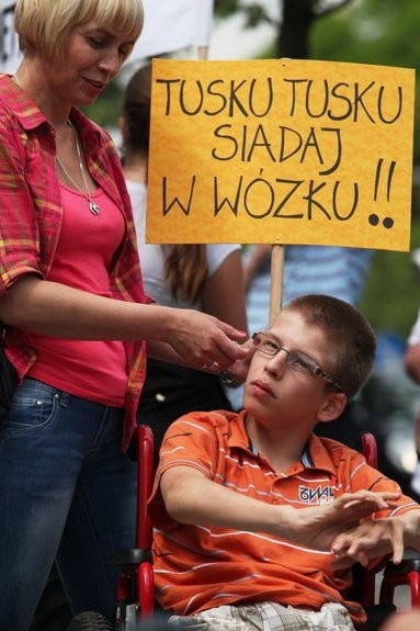 Protest osób niepełnosprawnych - 2015, fot. Onet