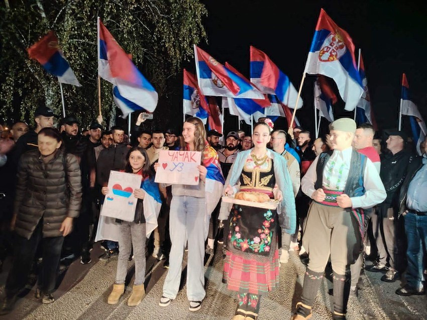 Doček za Srbe sa KiM u Preljini