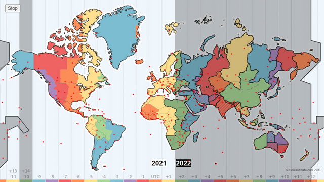 Látványos térképen követheted élőben, hol köszöntöt már be 2022 a világon