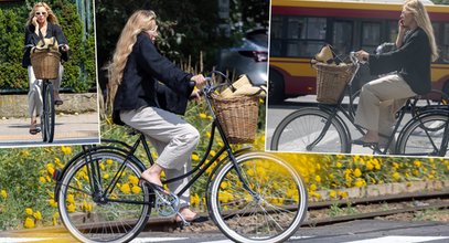 Katarzyna Warnke zrobiła to na rowerze! Oj, nieładnie! Wszystko widać na zdjęciach