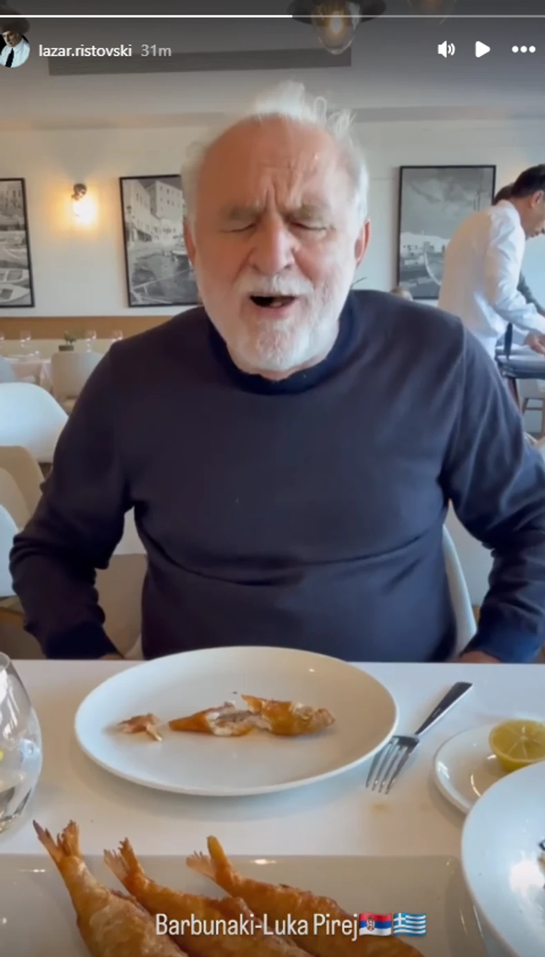 Lazar Ristovski, objava