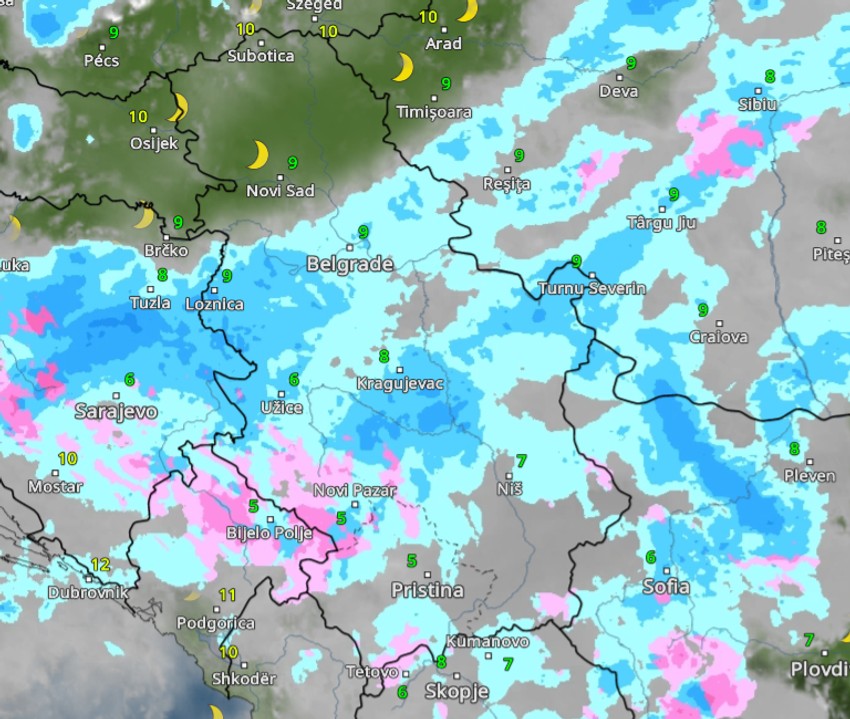Kiša u 2 sata ujutru