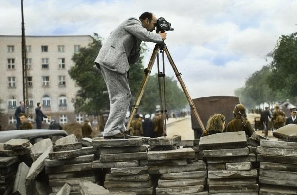 Julien Bryan na Pradze, Warszawa 1939. IPN/Kolekcja Juliena Bryana