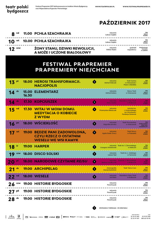 Program Festiwalu Prapremier