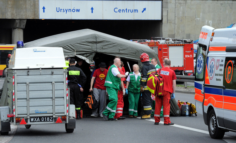 WARSZAWA WYPADEK AUTOBUSU