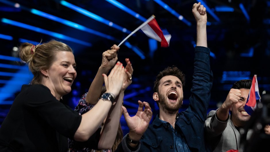 Duncan Laurence podczas Eurowizji w 2019 r.