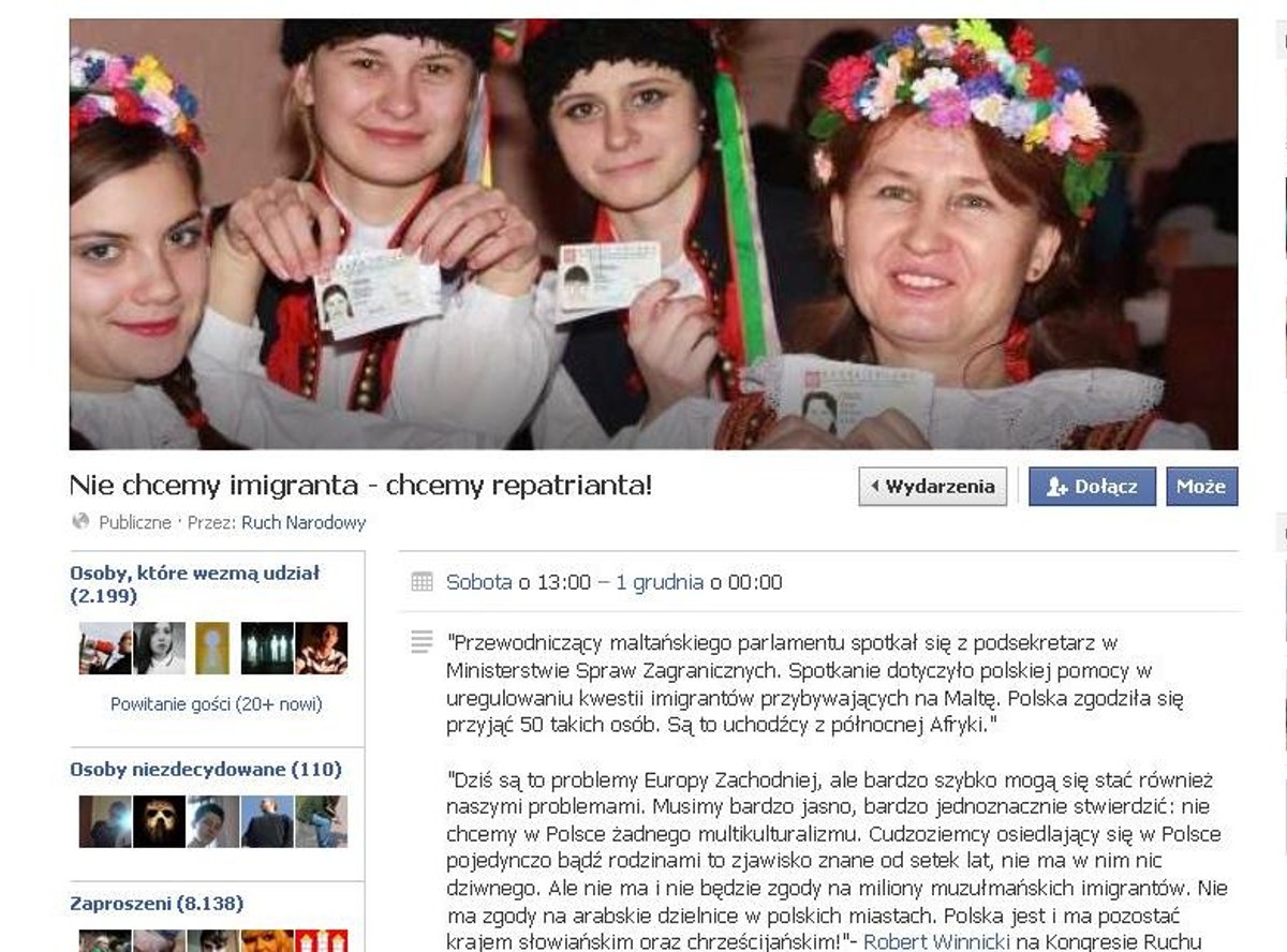 Strona wydarzenia na Facebooku