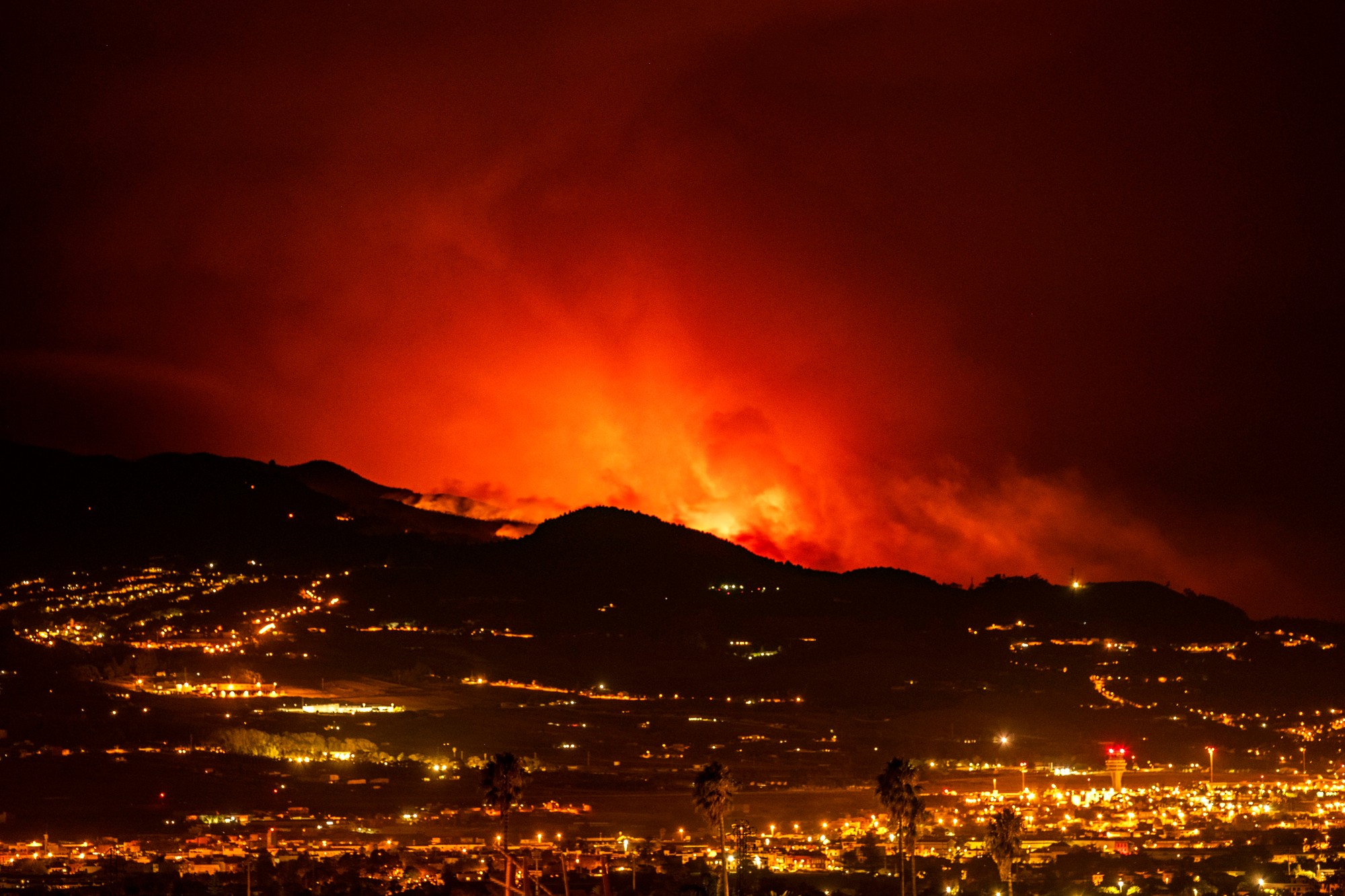 Požiar na Tenerife.