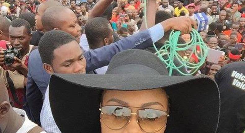 Actress Yvonne Nelson leads #DumsorMustStop vigil in style