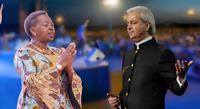 First Lady Rachel Ruto and U.S. televangelist Benny Hinn