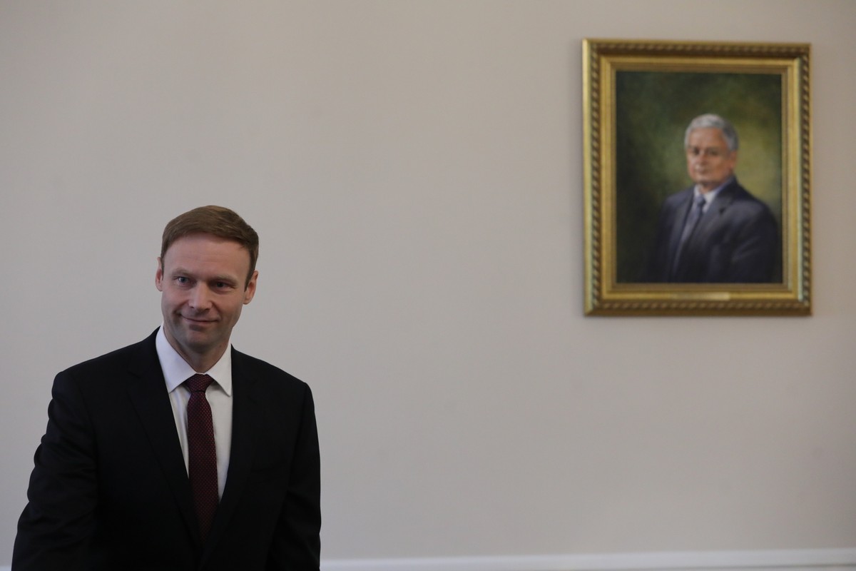 24.10.2023 Warszawa , ulica Krakowskie Przedmiescie . Palac Prezydencki . Szef Gabinetu Prezydenta RP Marcin Mastalerek podczas konsultacji Prezydent RP Andrzeja Dudy z komitetami wyborczymi po wyborach parlamentarnych . Spotkanie z przedstawicielami KW Prawo i Sprawiedliwosc. Fot. Slawomir Kaminski / Agencja Wyborcza.pl