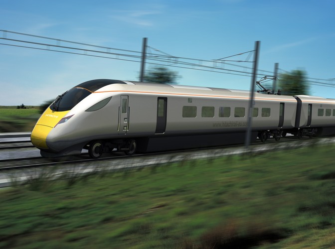 Pociąg zamówiony w Hitachi Ltd. przez departament transportu Wielkiej Brytanii dla programu Intercity Express Program. W ciągu trzech lat na ten cel przeznaczona będzie kwota 4,5 mld funtów (czyli około 7 mld dolarów). Wizualizacja4
