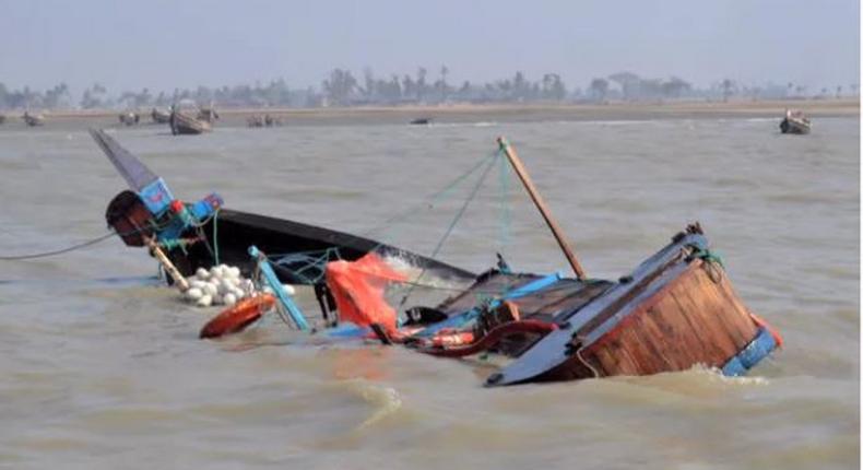 A file image of a capsized boat 