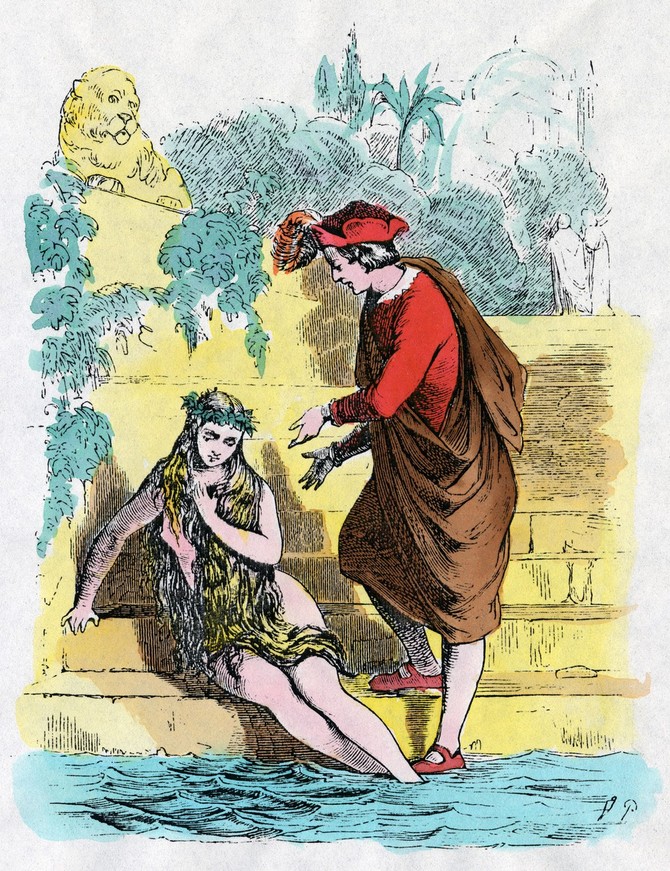 Ilustracija priče "Mala sirena"